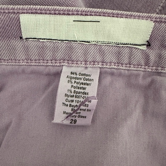 Current/Elliott The Boyfriend Short Low Rise Lavender Size 29 Like New - Picture 6 of 10